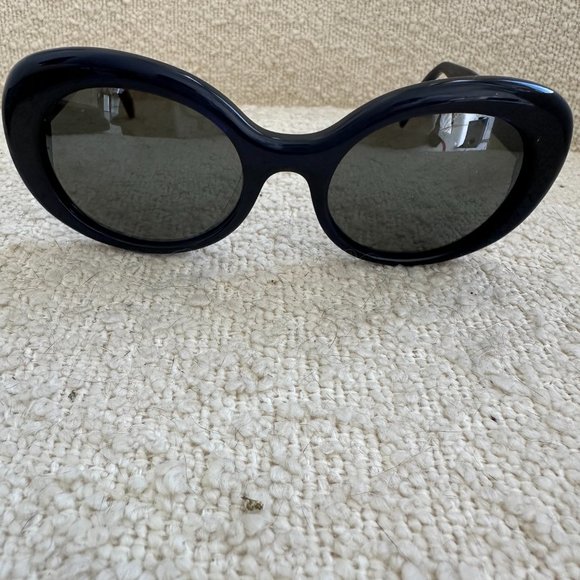 Warby Parker Navy Blue Round Sunglasses Lola main image 3